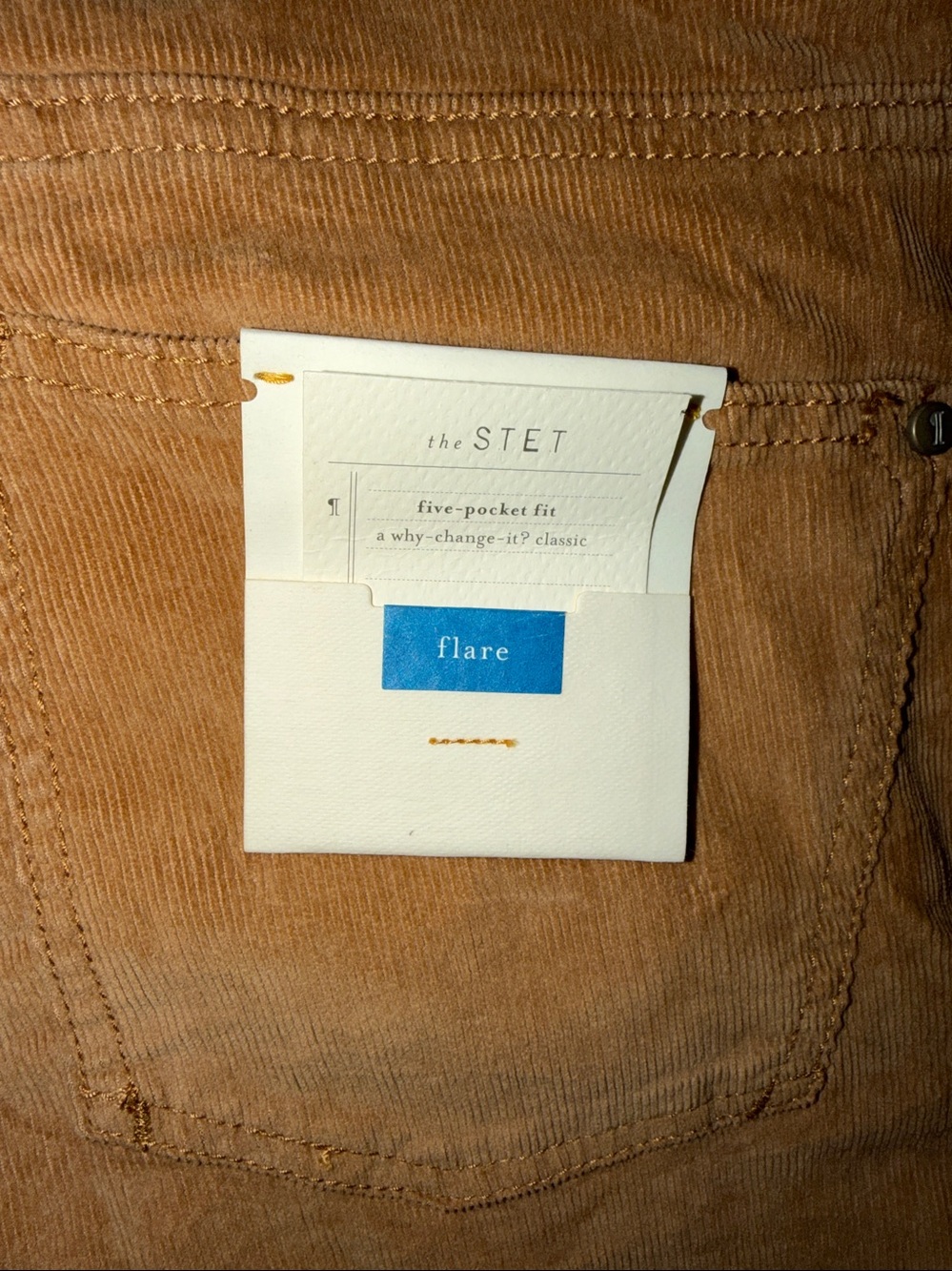 Pilcro and the Letterpress Corduroy Boot Cut Pants in Camel Brown - Picture 10 of 10